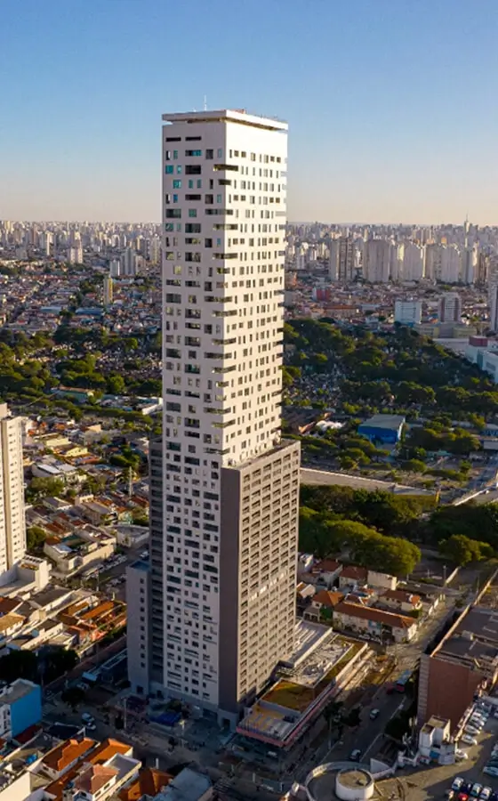 Fachada Do Platina 220 No Tatuapé, Arranha-Céu Com 172 Metros E Uso Residencial E Comercial