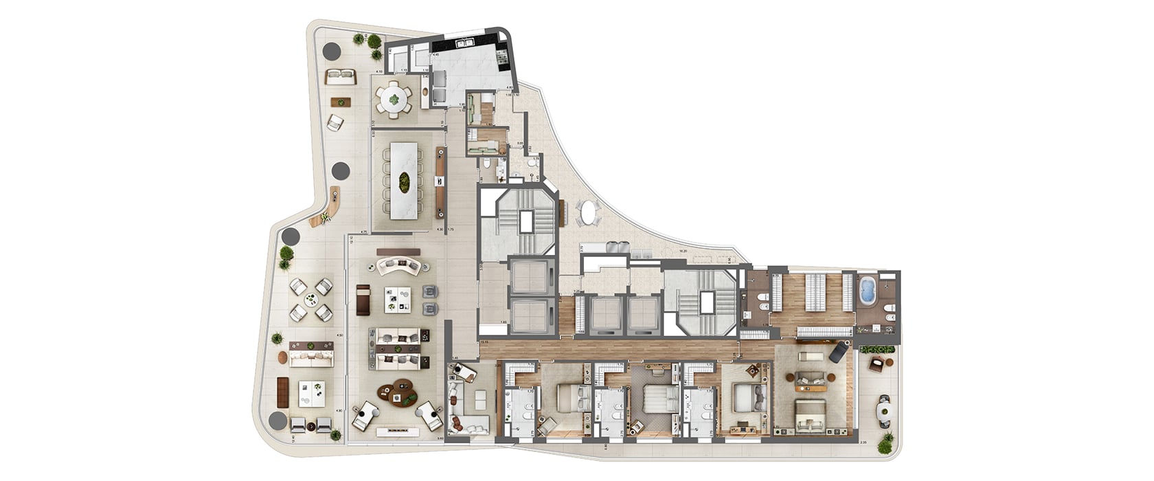Heritage Cyrela - Planta Planta Opção 1