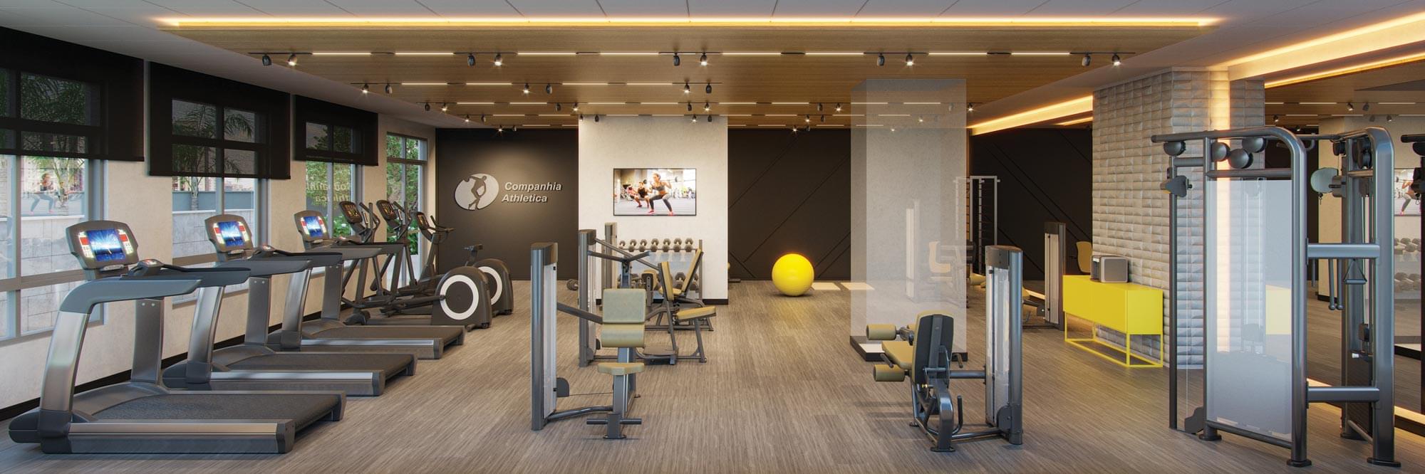 Fitness com Design by Cia Athletica do Ereditá Parque da Mooca