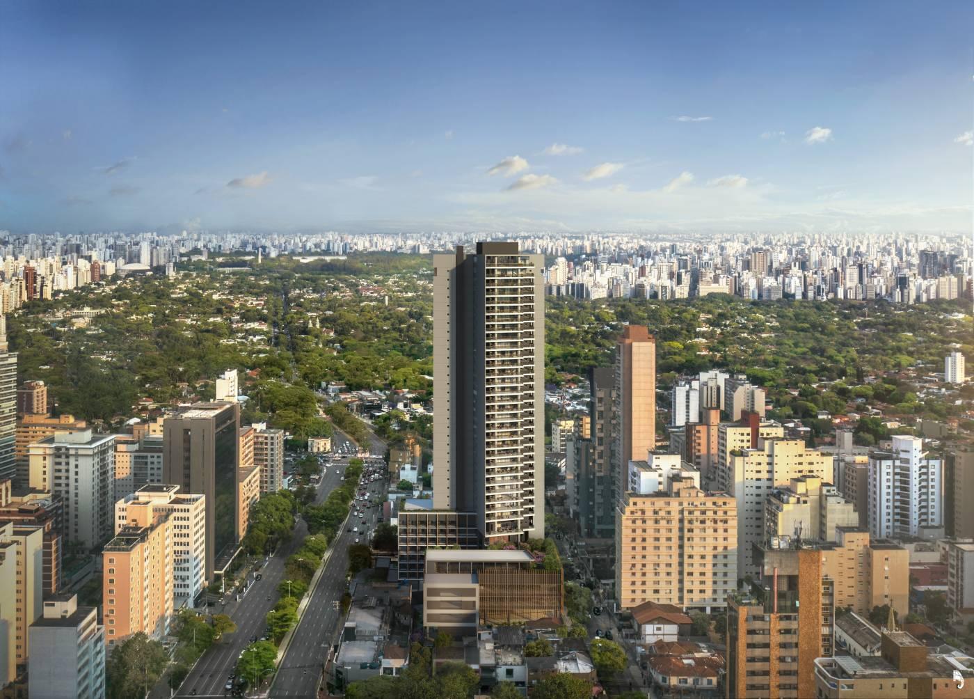 Vista Aérea Fachada H.I. Pinheiros Setin Incorporadora
