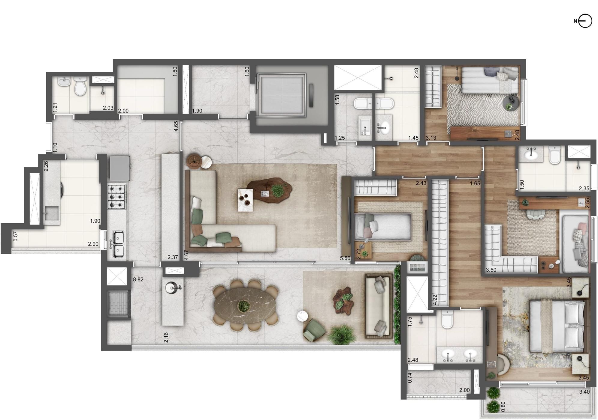 ARBO Alto de Pinheiros - Planta Planta Opção 1