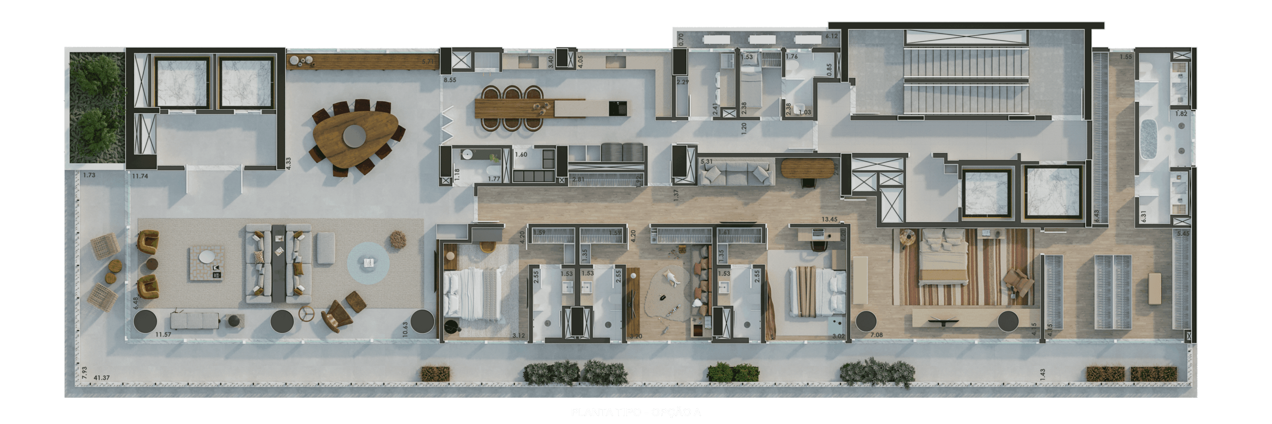 Planta Opção 1 do Edifício IBATÉ