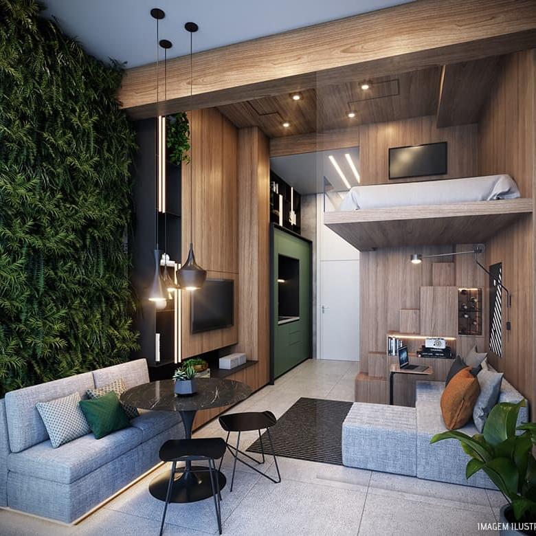 Studio com Pé Direito de 3,70 do HAUS Mitre Residences 370