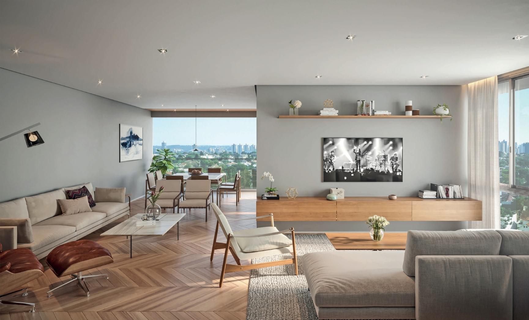 Living Ampliado do Apto de 90m² - Breve Lançamento - 155 JERÔNIMO