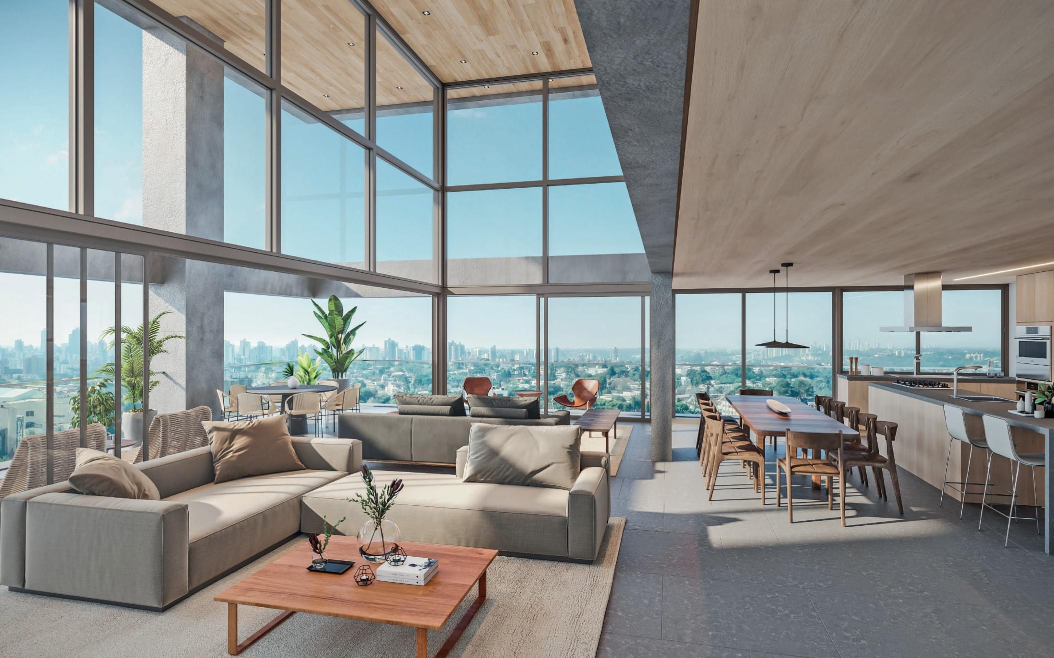 Living da Cobertura de 276m² - Breve Lançamento - 155 JERÔNIMO