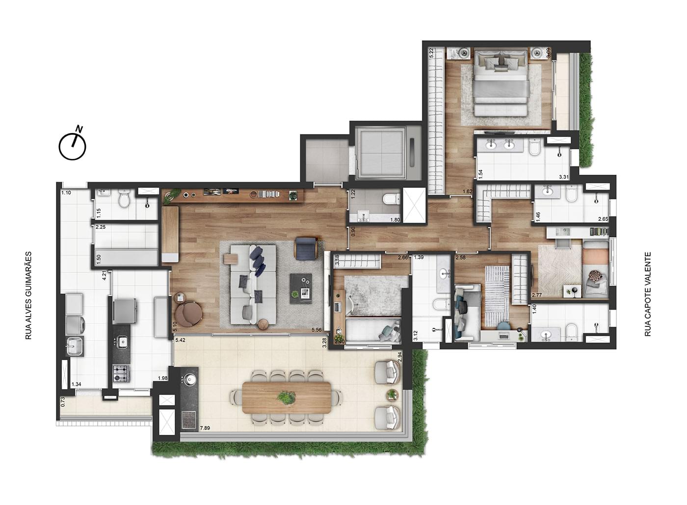 VALEN Capote Valente - Planta Planta de 187 m²