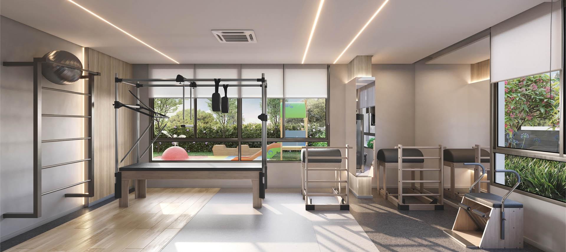 Perspectiva da sala de pilates - L' Harmonie Vila Mariana
