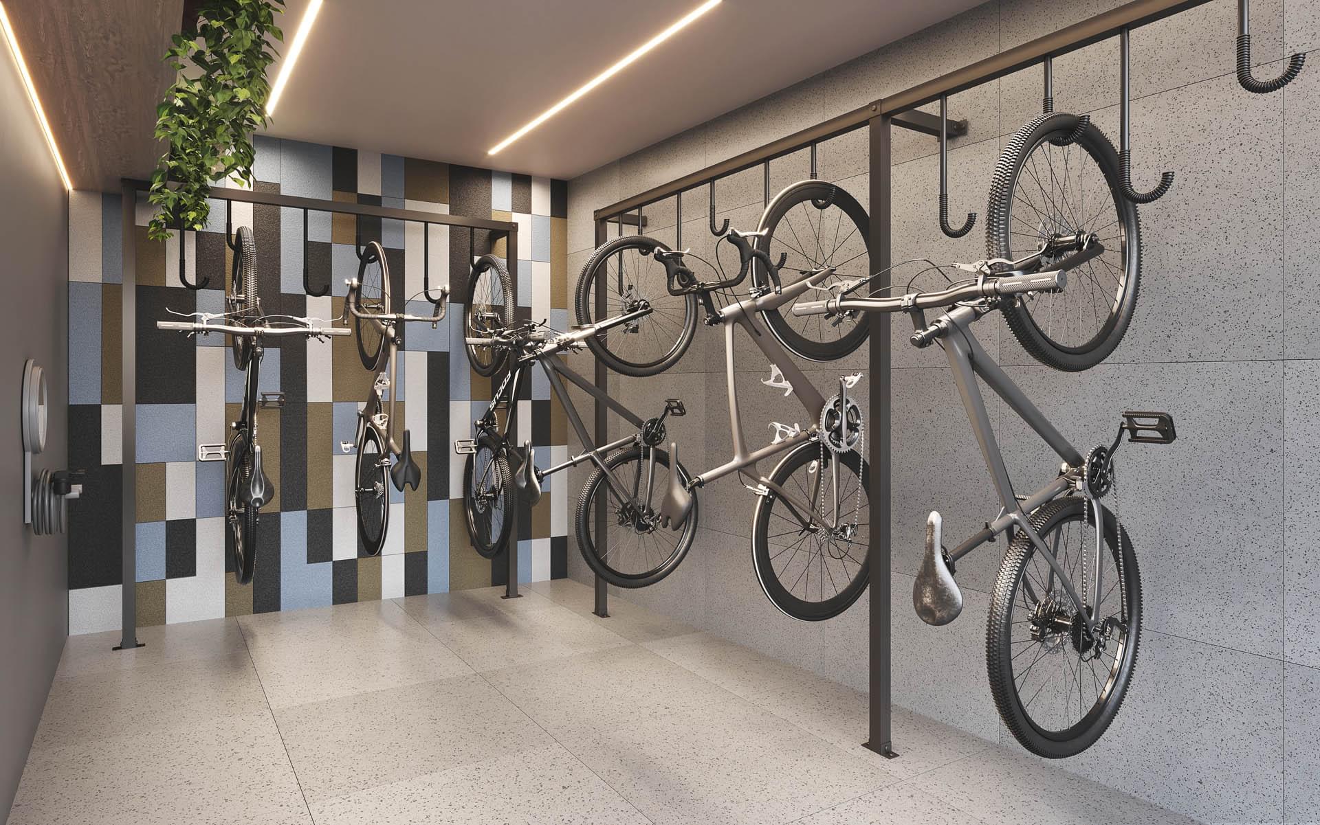 Perspectiva do bicicletário - L' Harmonie Vila Mariana