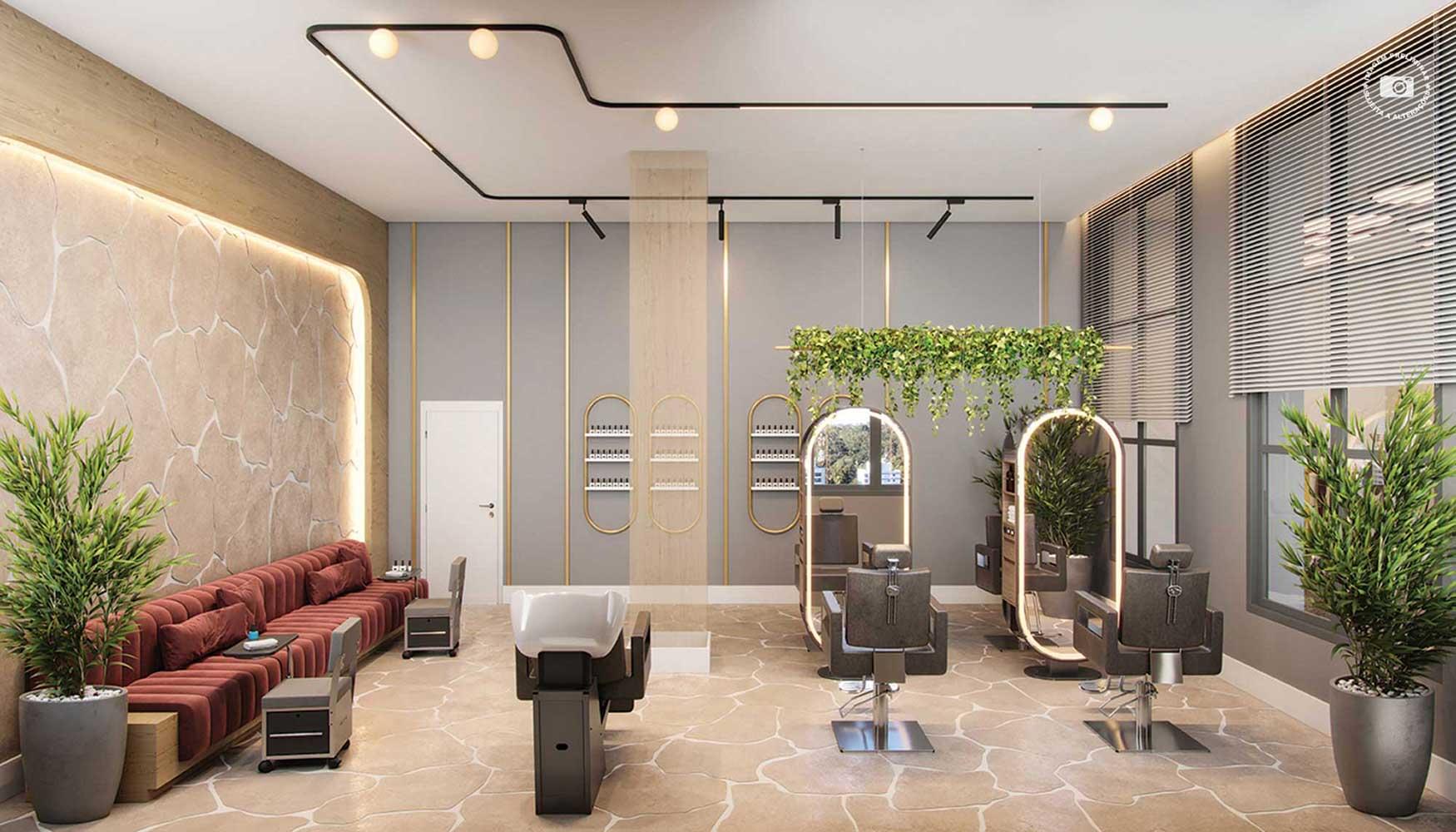 PERSPECTIVA ILUSTRADA DO BEAUTY CARE - 31º PAV. ROOFTOP - Haute Brooklin by Ez