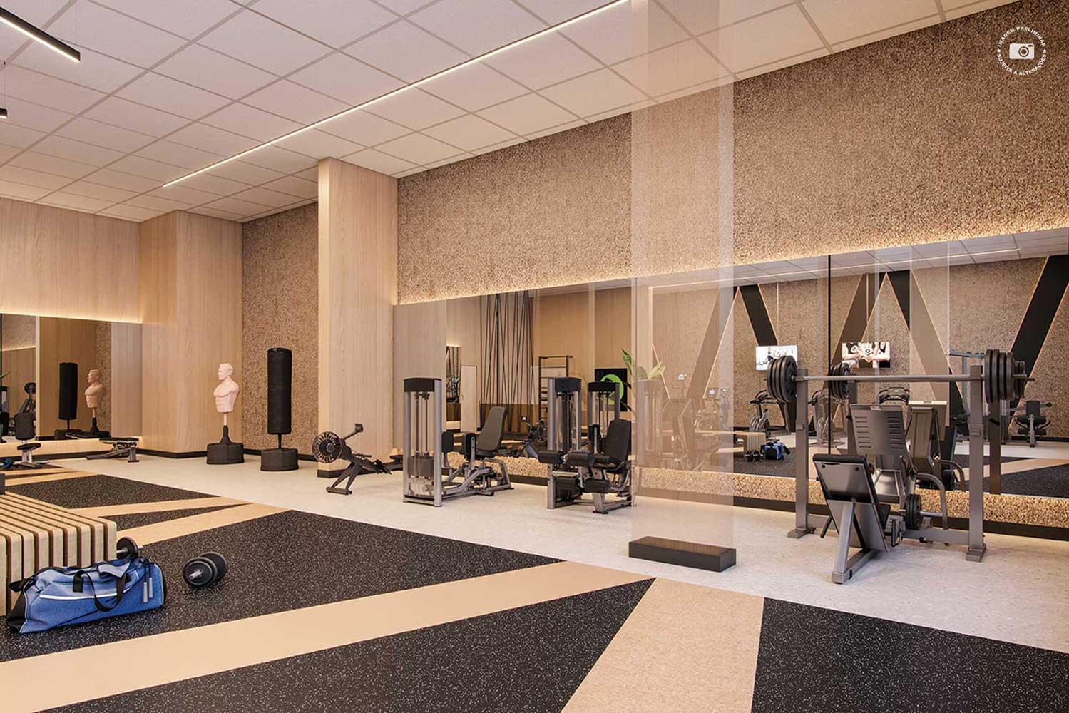 PERSPECTIVA ILUSTRADA DO FITNESS - Haute Brooklin by Ez