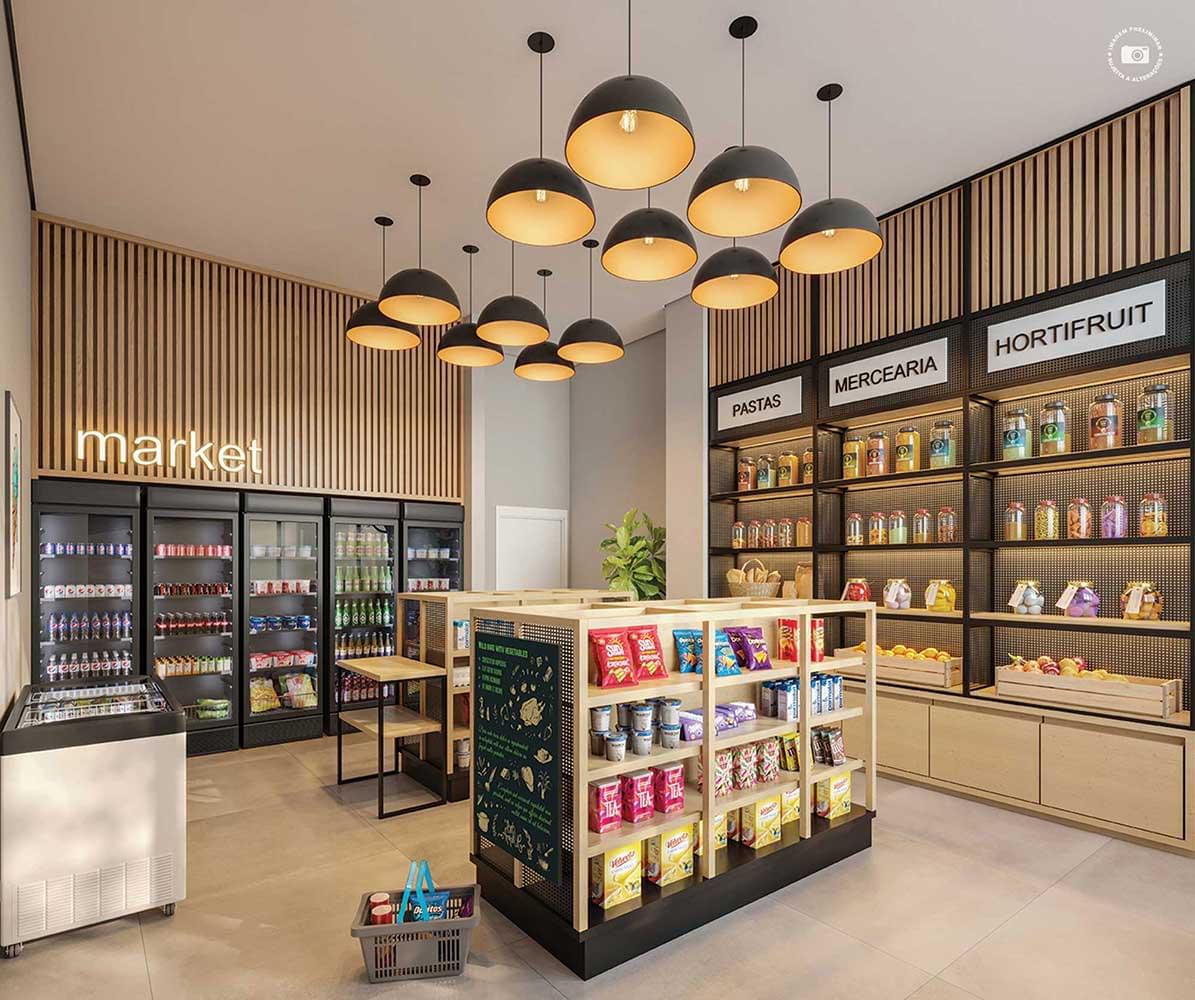 PERSPECTIVA ILUSTRADA DO MINI MARKET - Haute Brooklin by Ez