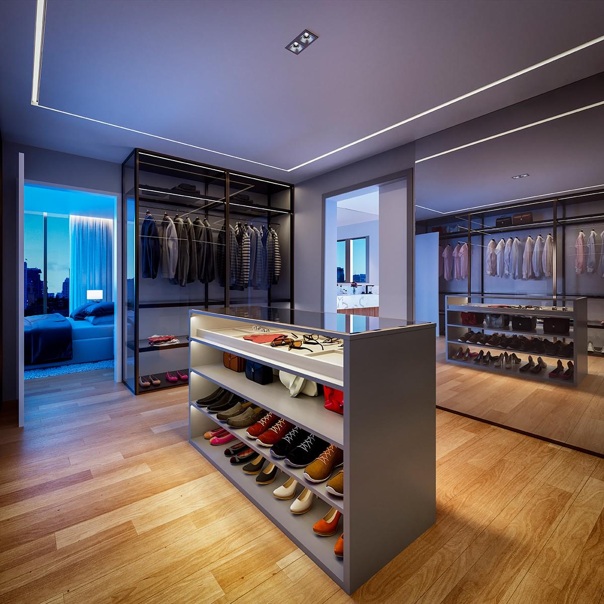 Closet Suíte Master do Apartamento - AG Art Residences