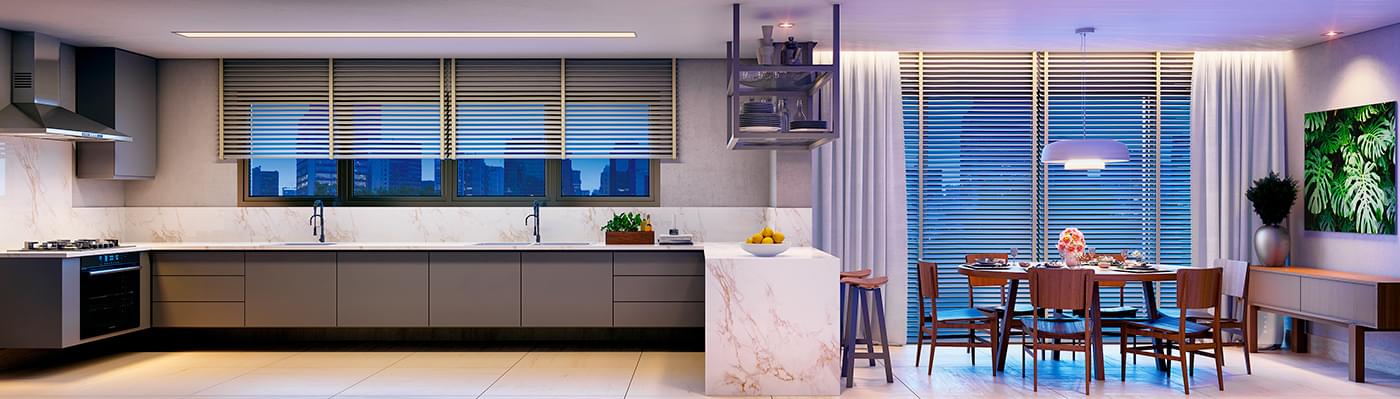 Cozinha do Apartamento - AG Art Residences