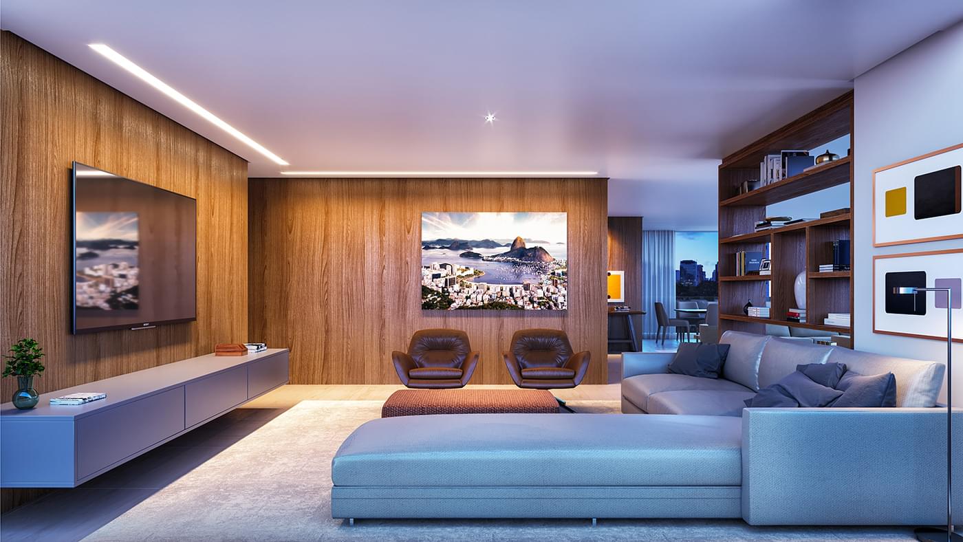 Home Theater do Apartamento - AG Art Residences