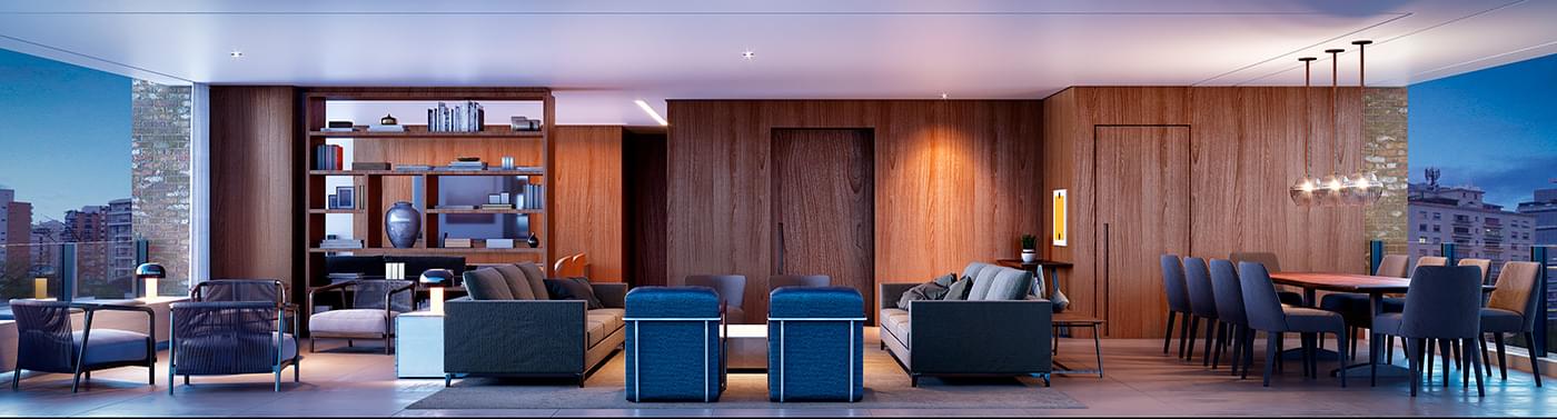 Living do Apartamento - AG Art Residences