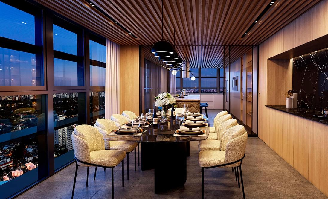 Sala de Jantar da Cobertura - AG Art Residences