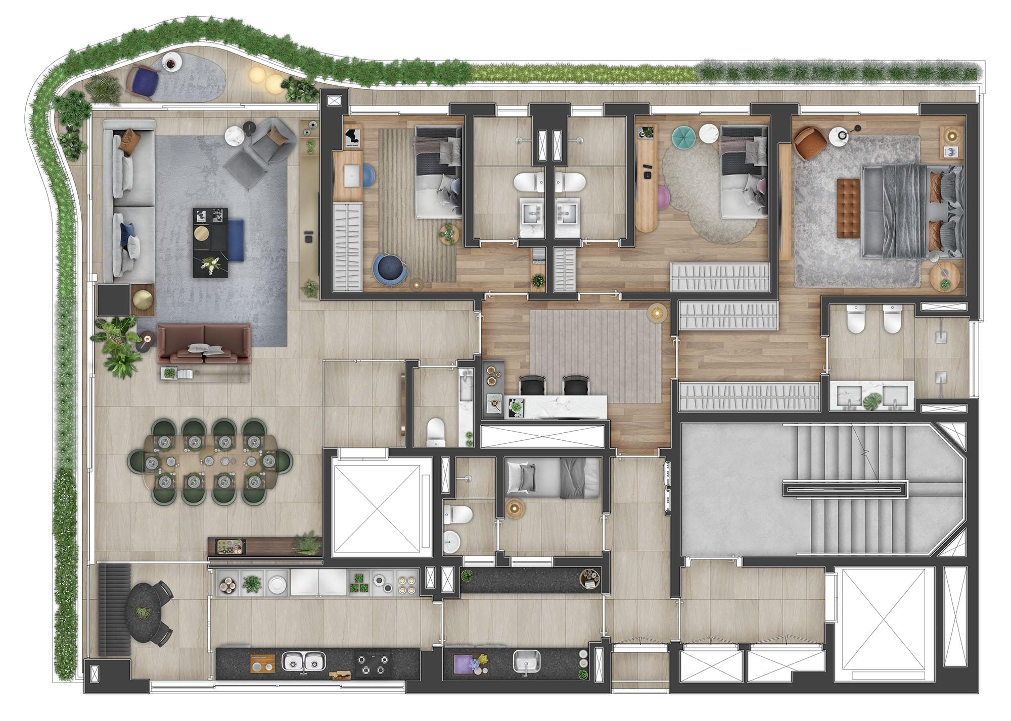 ADDRESS Jardins - Planta Planta Opção 2