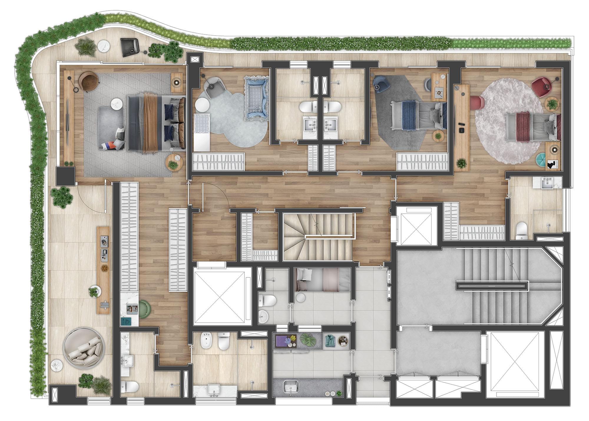 ADDRESS Jardins - Planta Planta Opção 3