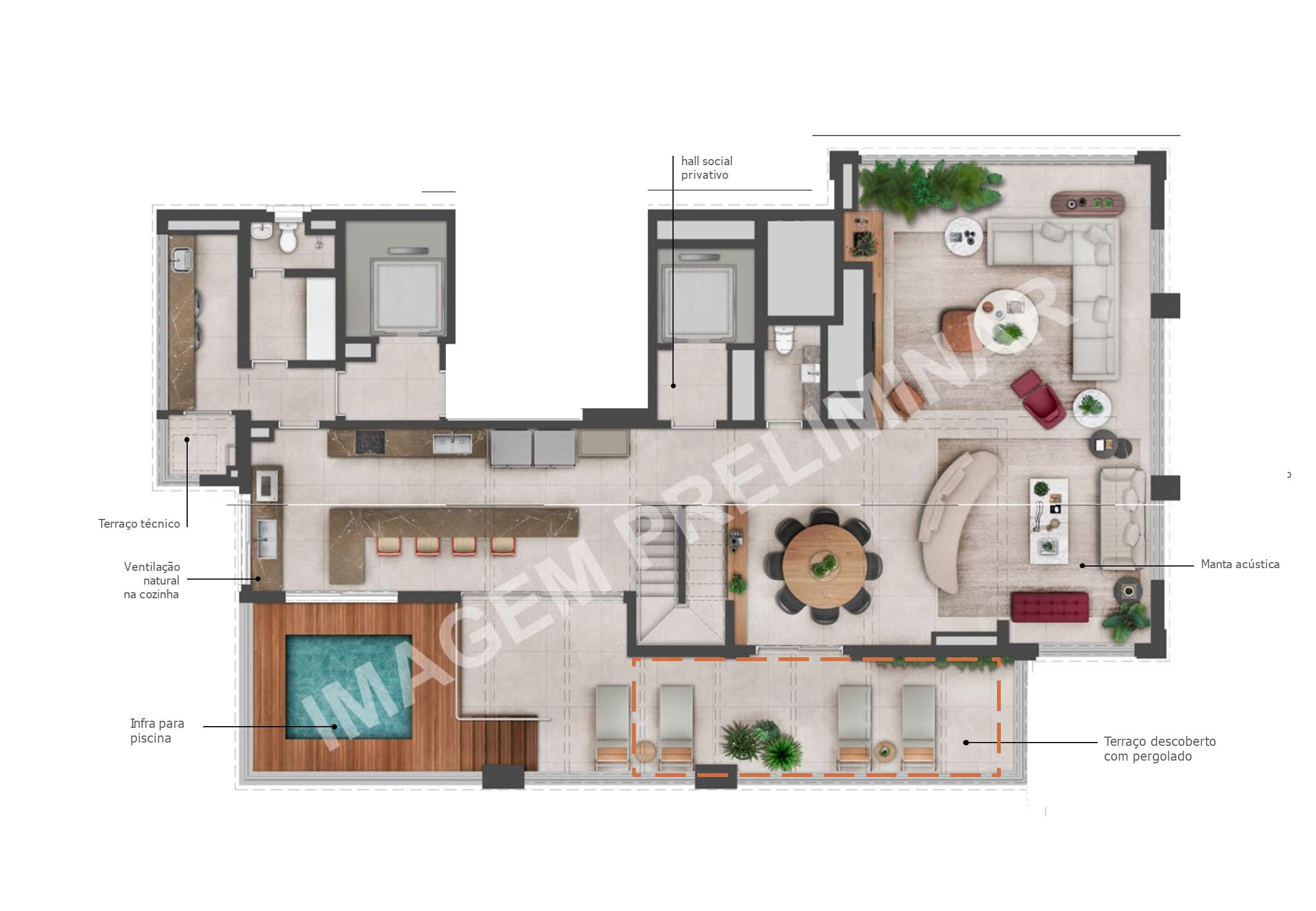 Lindenberg Guarará - Planta Planta Opção 3