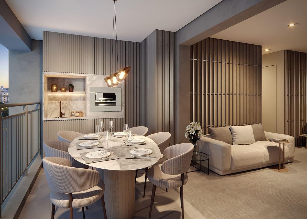 Terraço do Apartamento de 53m² com 2 Dormitórios com Suíte - ORIGEM Guilhermina