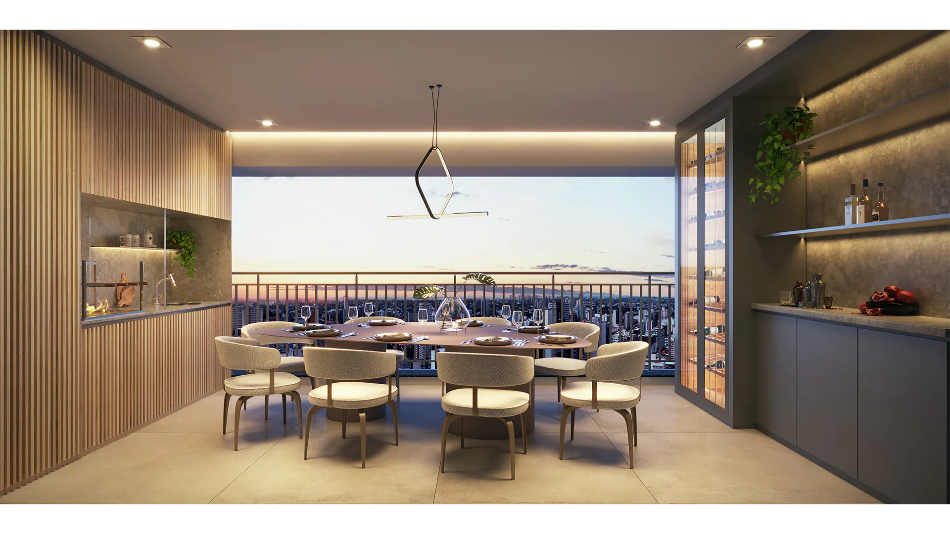 Terraço do Apartamento de 118m² do Apartamento do ML Brooklin