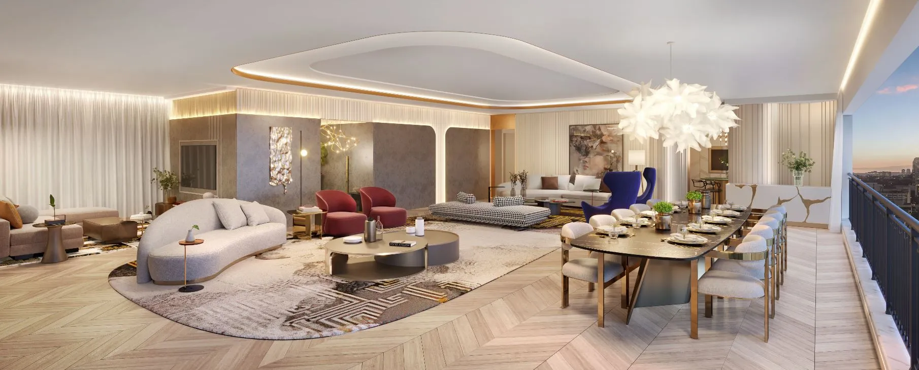 Living do Apartamento de 254m² - Cyrela LIS Moema