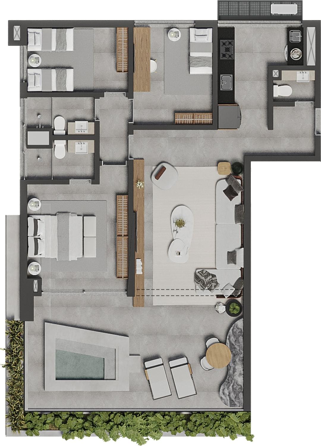 AUGUSTA Jardins - Planta Planta Opção 5