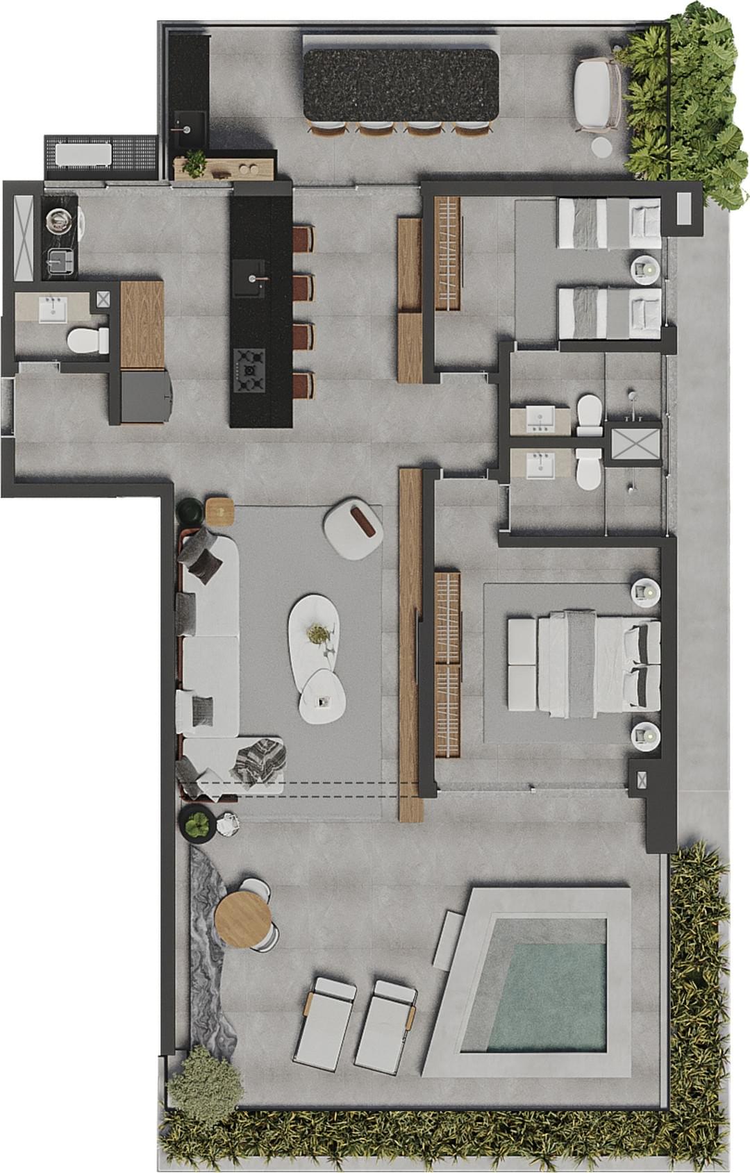 AUGUSTA Jardins - Planta Planta Opção 6