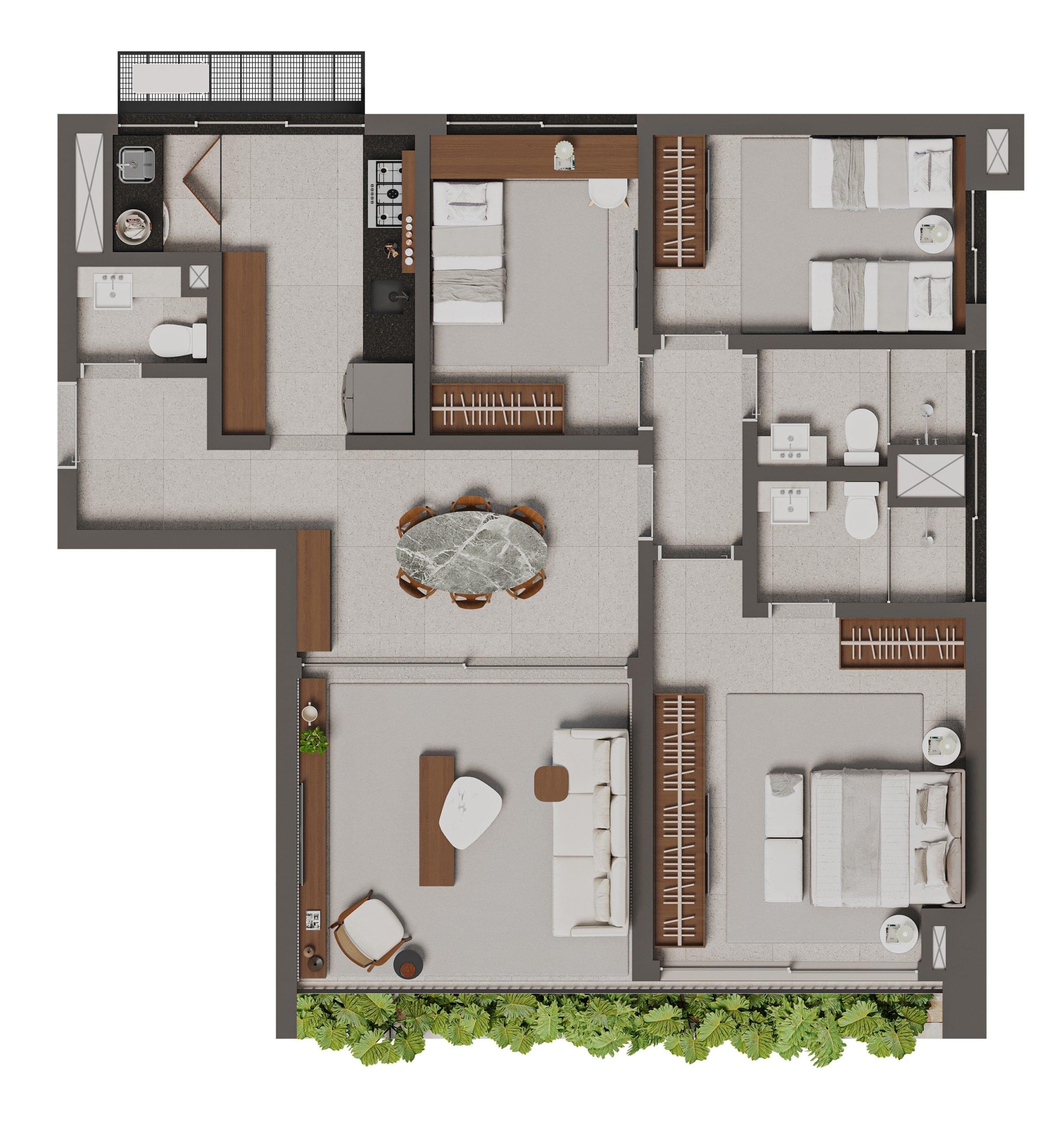 AUGUSTA Jardins - Planta Planta Opção 2