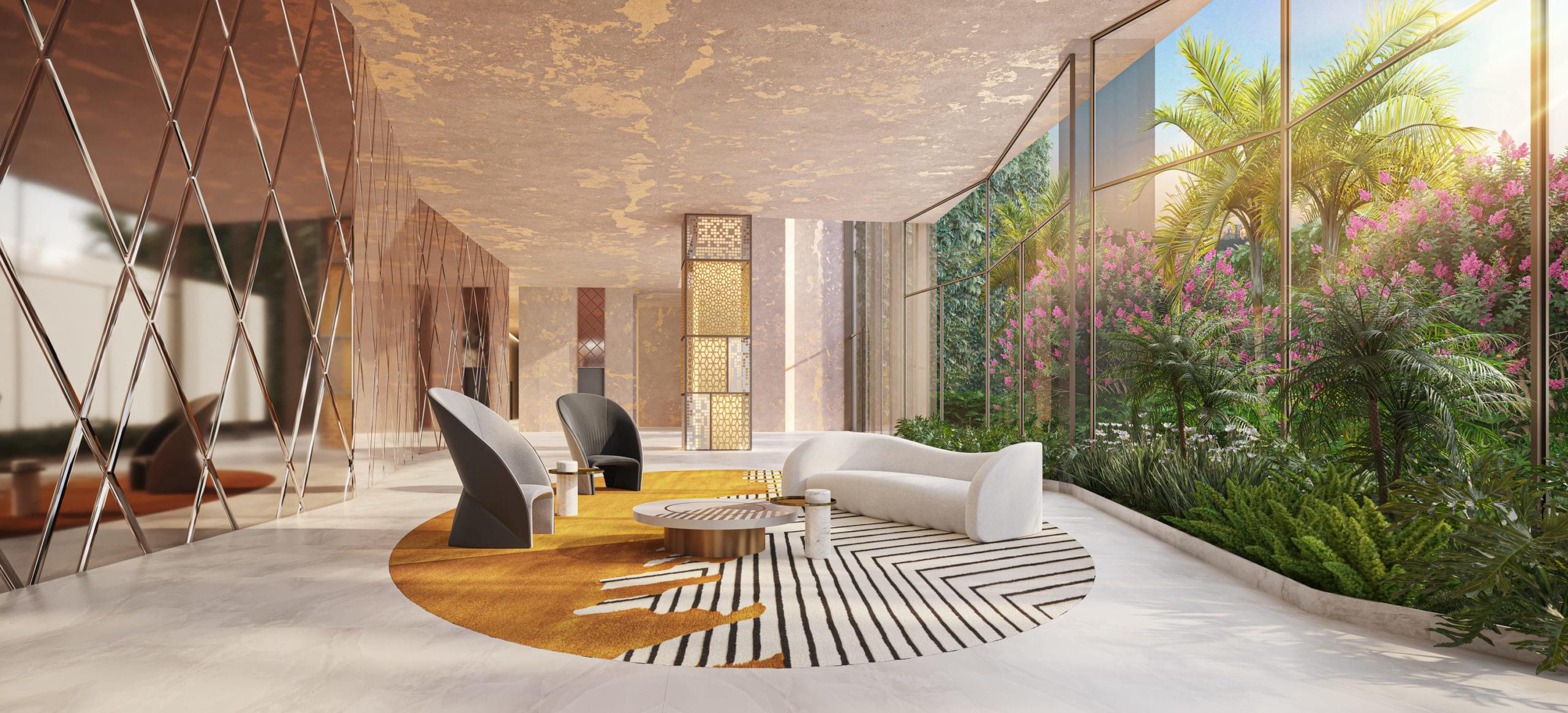 Perspectiva Ilustrada do The Lobby - ON THE SKY CYRELA BY YOO