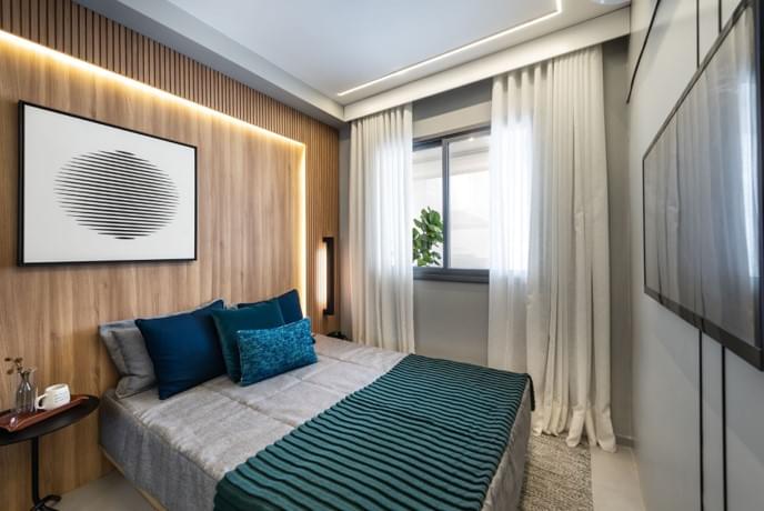 Dormitório do Studio de 25m² - NEX ONE JK