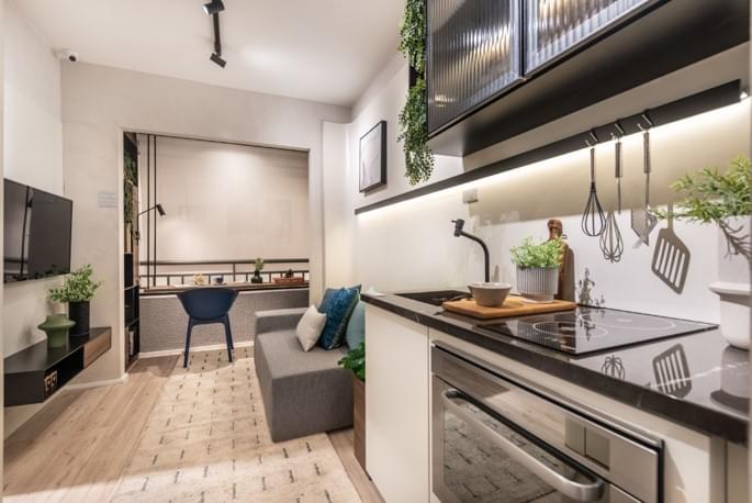 Living do Studio de 33m² - NEX ONE JK