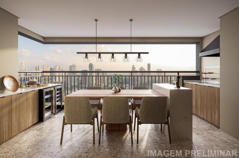 Terraço do Apartamento de 91m² - VISTA Tatuapé Boulevard
