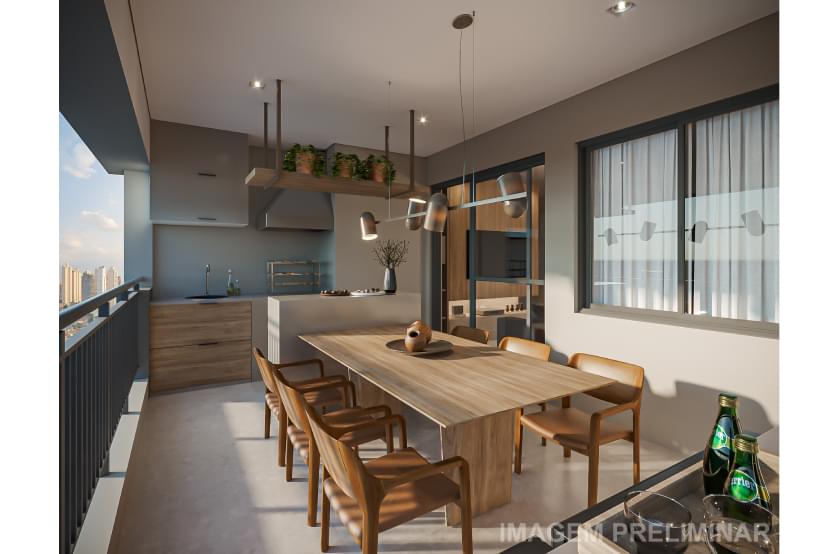 Terraço do Apartamento de 97m² - VISTA Tatuapé Boulevard