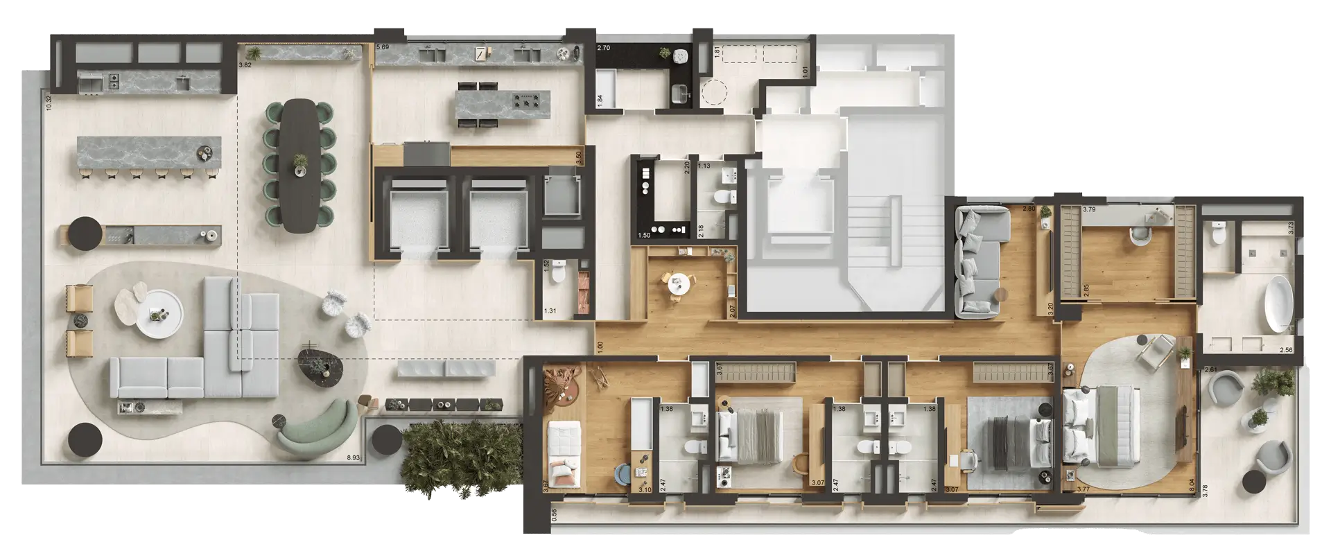 Planta de 362m² - BEATRIZ Alto de Pinheiros