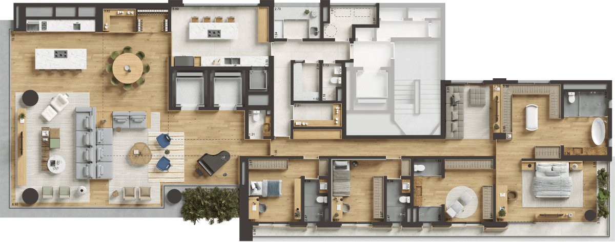 Planta de 362m² (Opção) - BEATRIZ Alto de Pinheiros