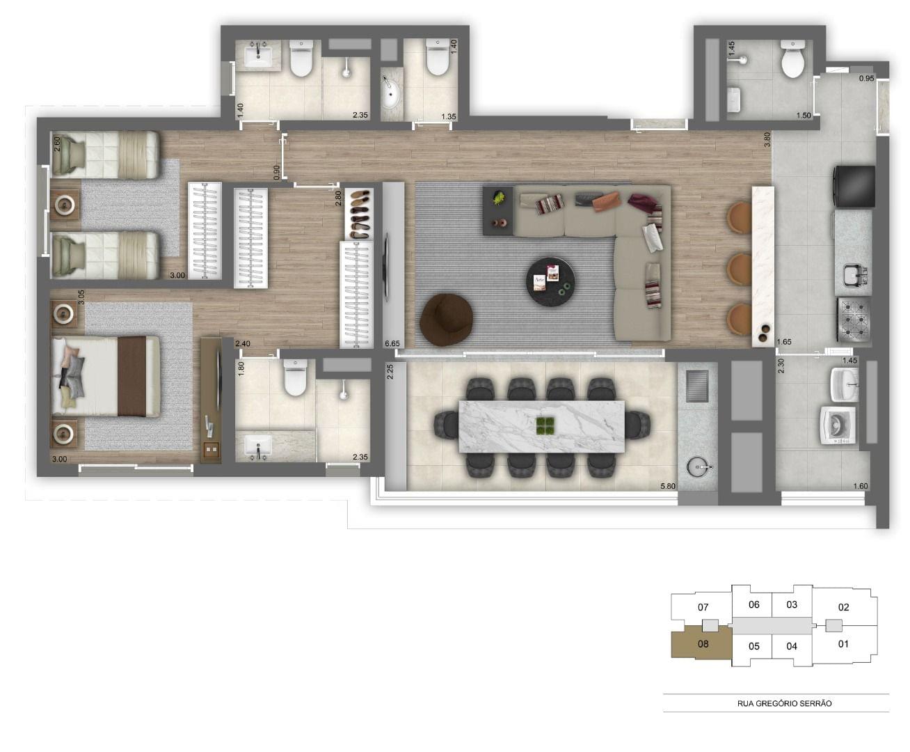 Atmosfera Vila Mariana - Planta Planta Opção 4