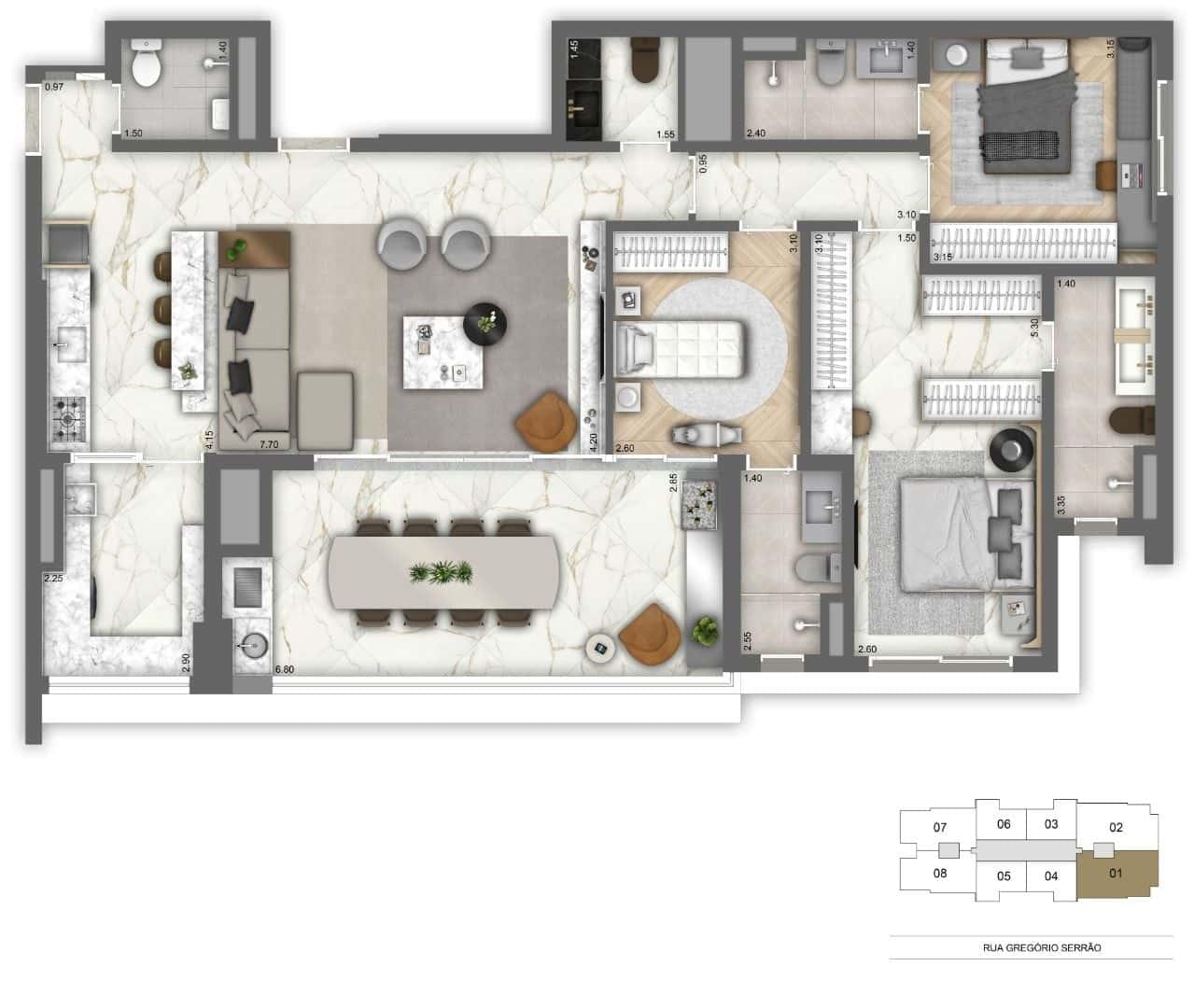 Atmosfera Vila Mariana - Planta Planta Opção 2
