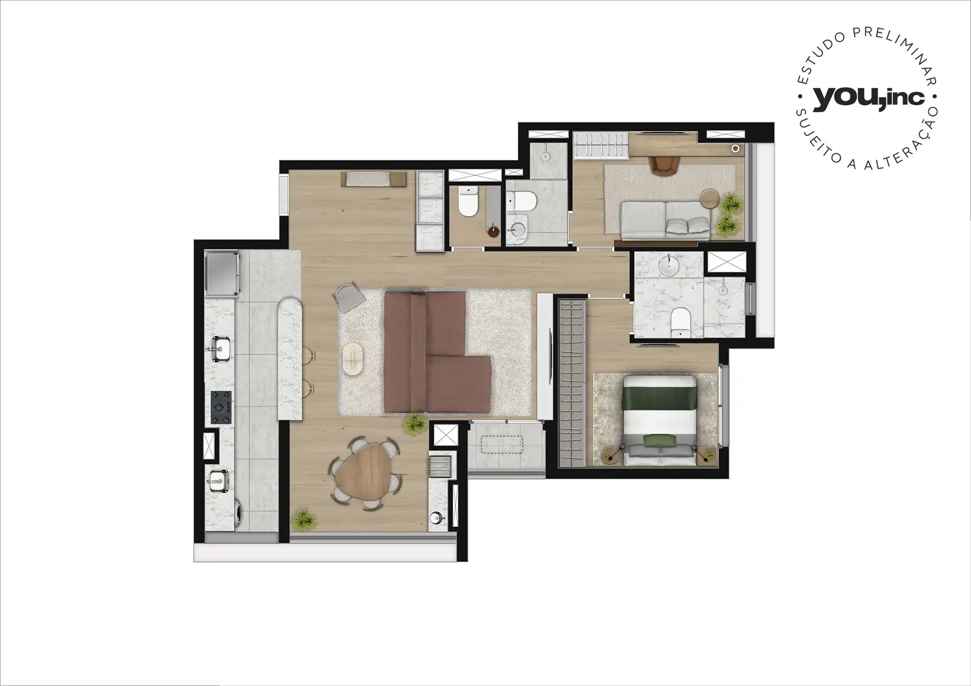 3 Dorms. Decorado