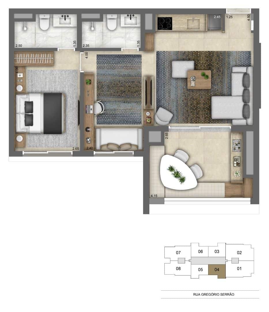 Atmosfera Vila Mariana - Planta Planta Opção 6