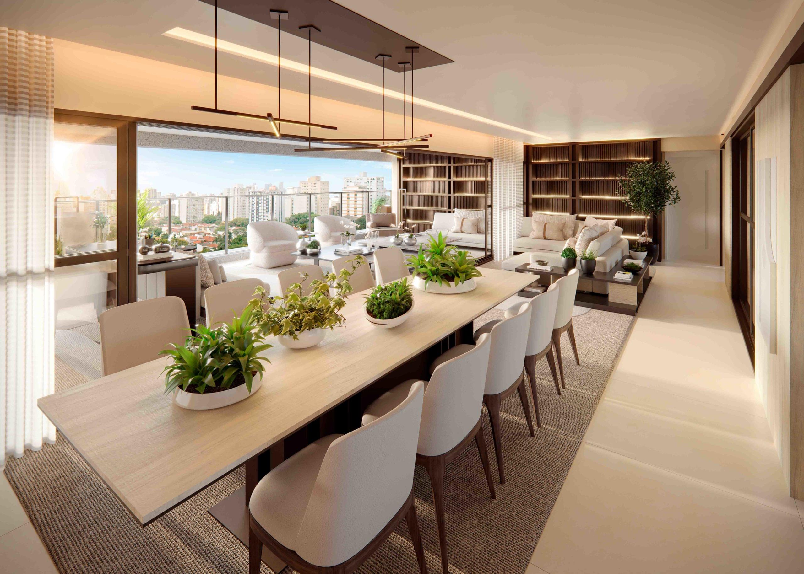 Ampere Brooklin - Lançamento Brooklin - Living Ampliado - Apartamento Decorado