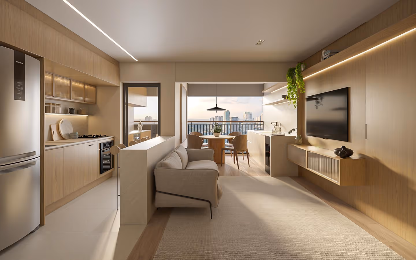 Apartamento de 75m² (Terraço Integrado) do ALAMEDA 45 Jardins - SDI - Lançamento Jardins e Paulista