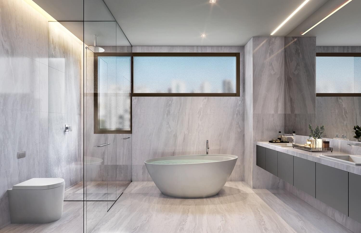 Bueno Brandão 257 - Obras Aceleradas - Tegra - Vila Nova Conceição - Banho Master do Apartamento de 500m²