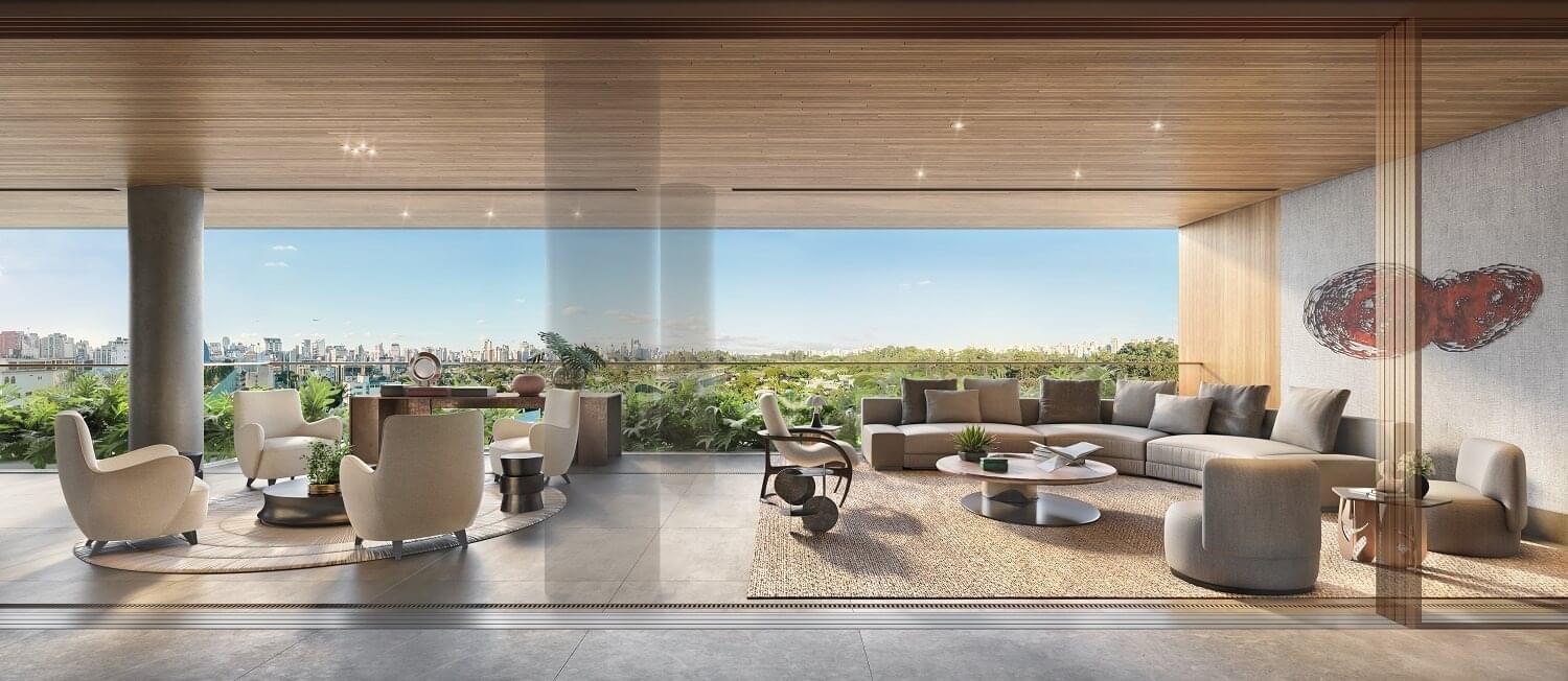 Bueno Brandão 257 - Obras Aceleradas - Tegra - Vila Nova Conceição - Hall do Apartamento de 500m²