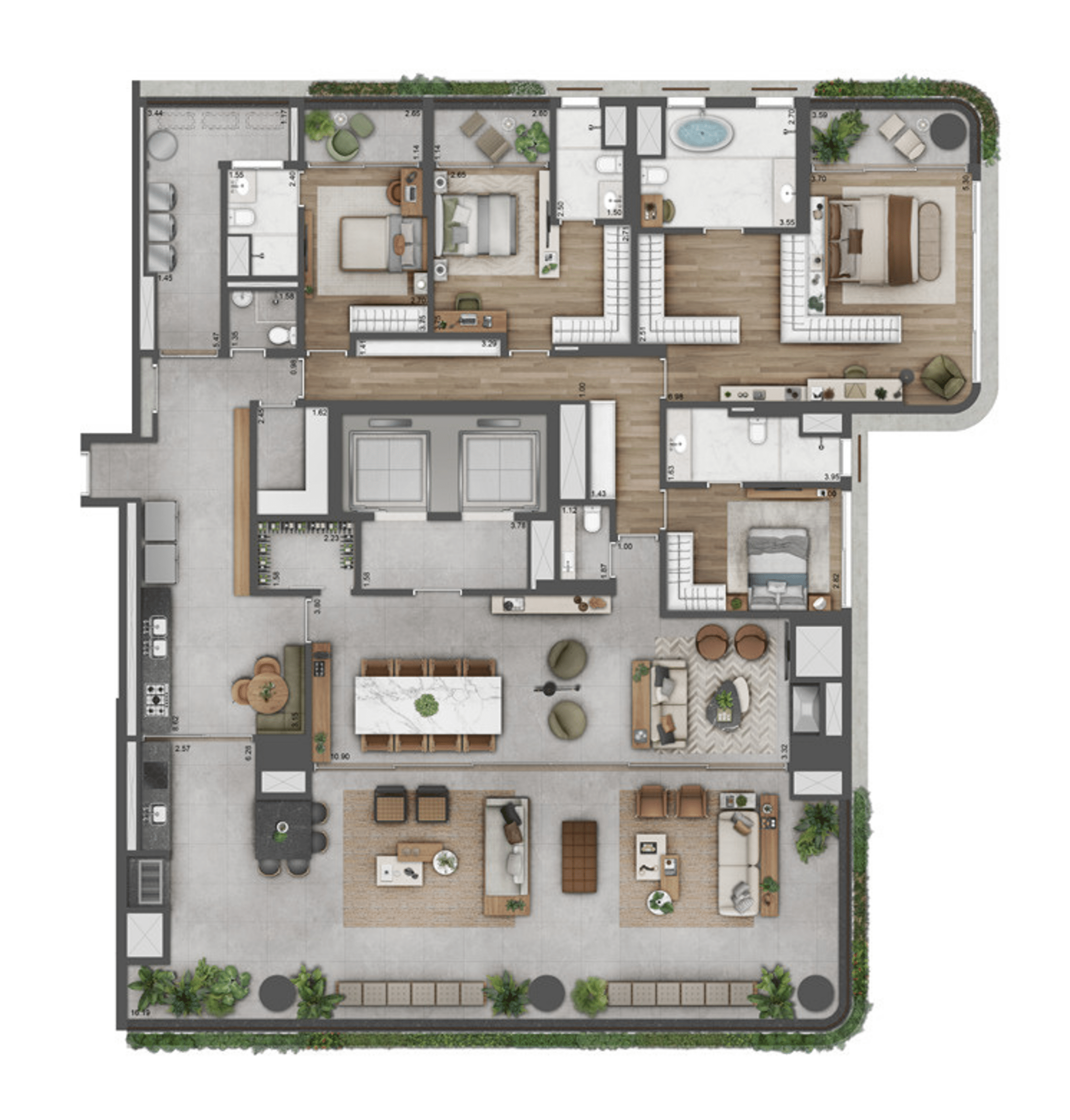 FAENA São Paulo - Planta Planta Tipo de 367 m²