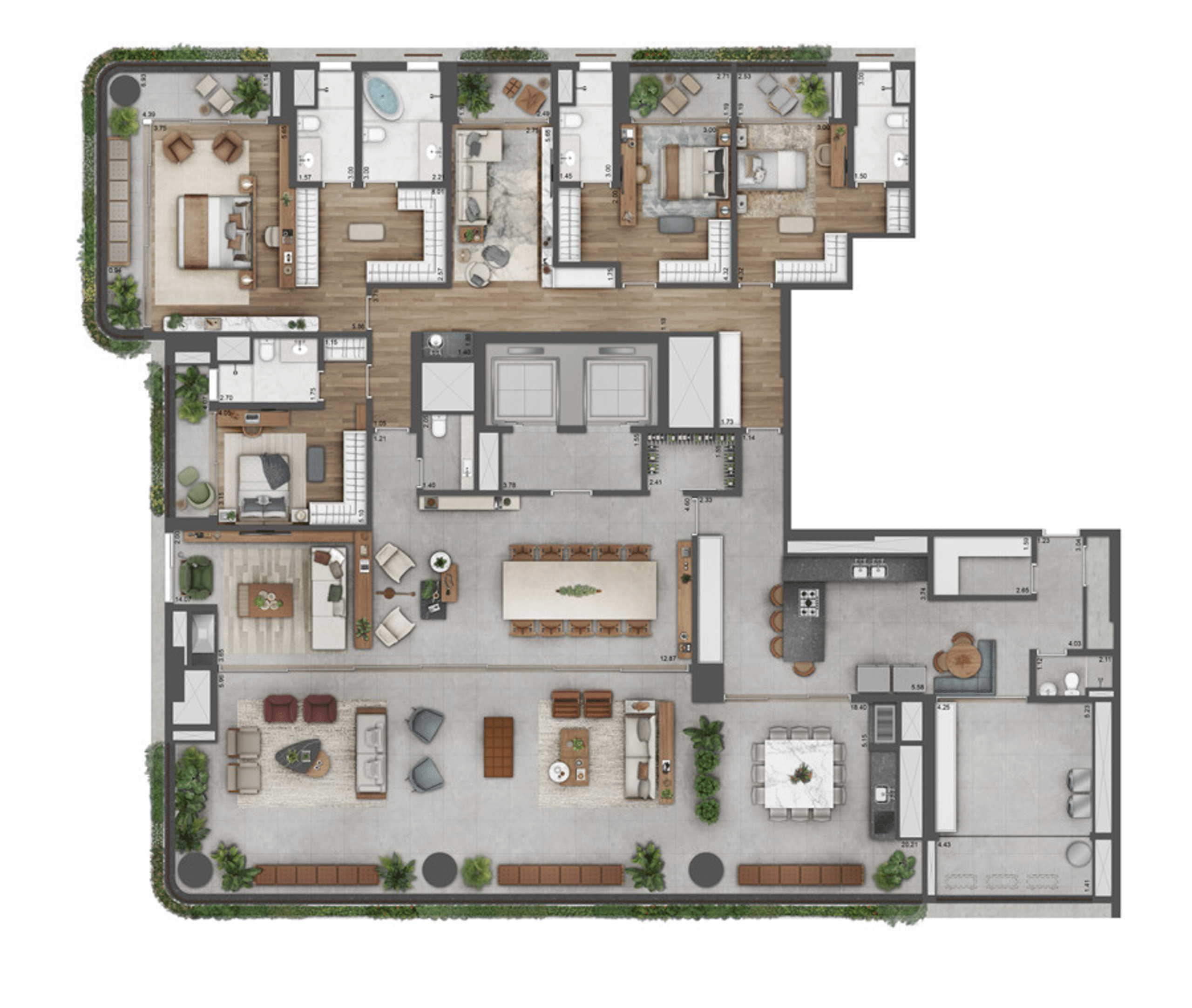 FAENA São Paulo - Planta Planta Tipo de 506 m²