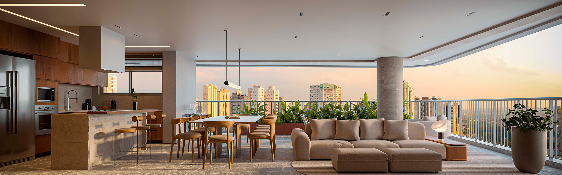 IBIATA - PARAISO - SETIN - SALA AMPLIADA DO APARTAMENTO DE 226 M²