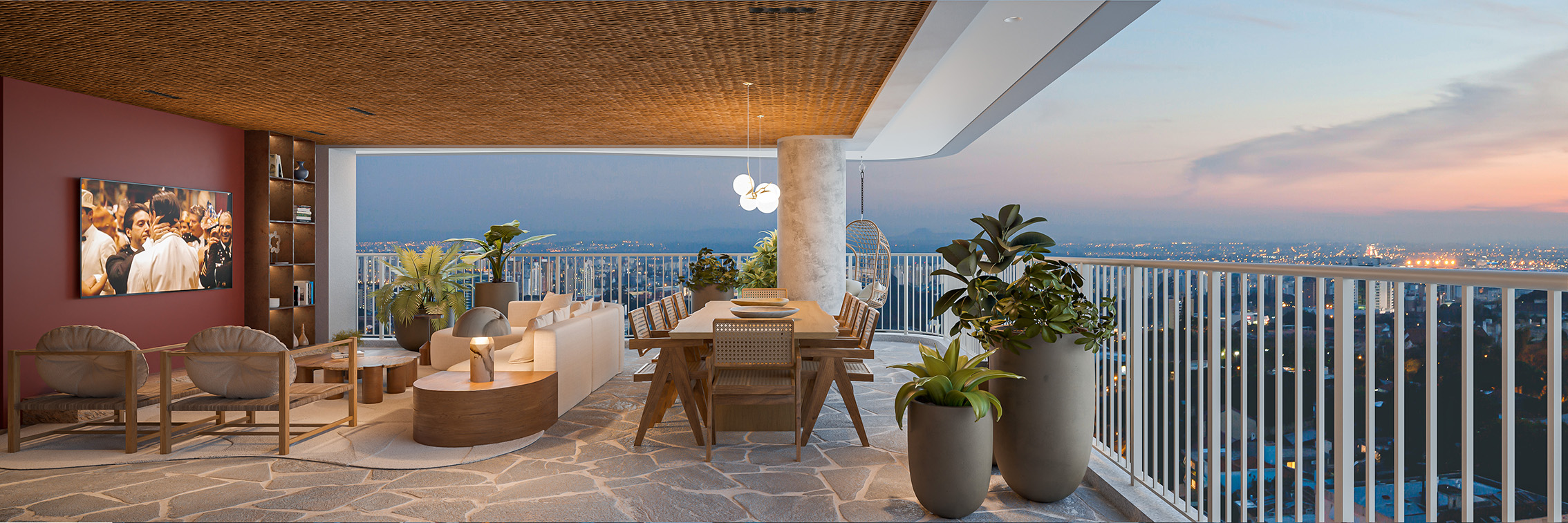 IBIATA - PARAISO - SETIN - VARANDA DO APARTAMENTO DE 183 M²