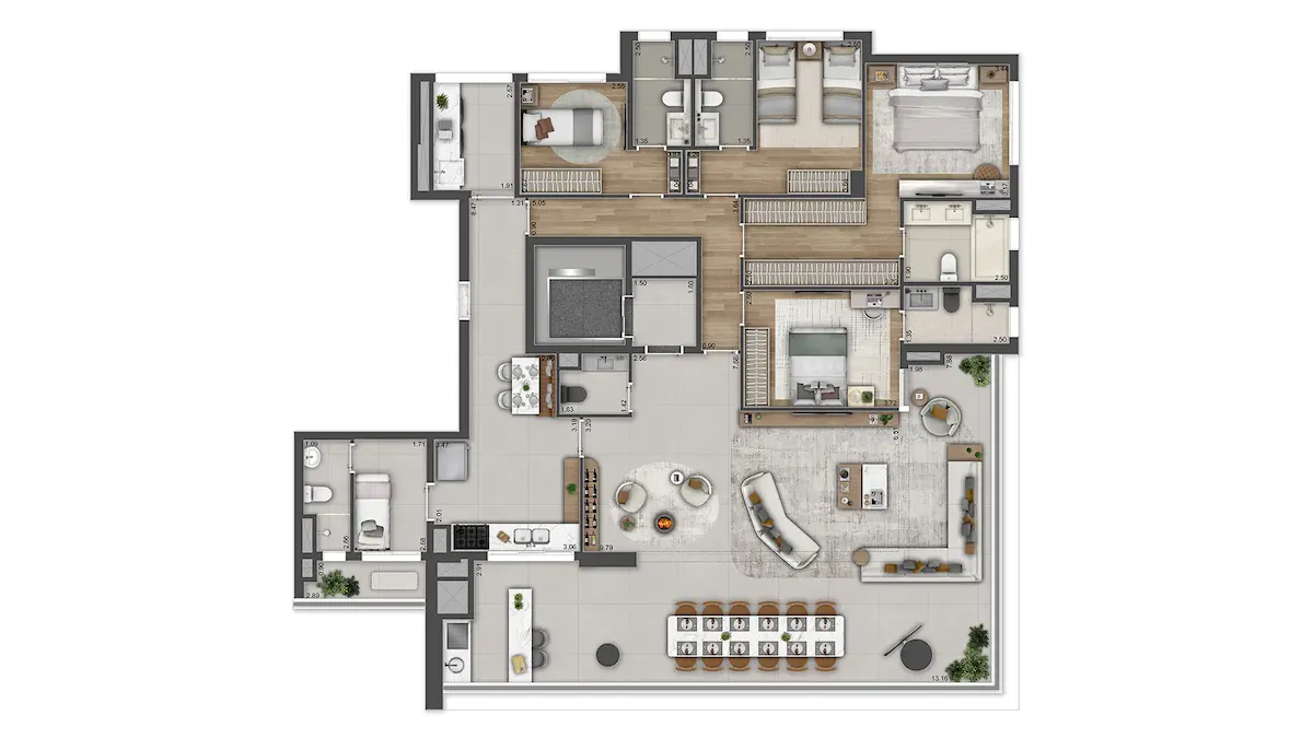 Haus Mitre Edition NY - Planta Planta Opção 3