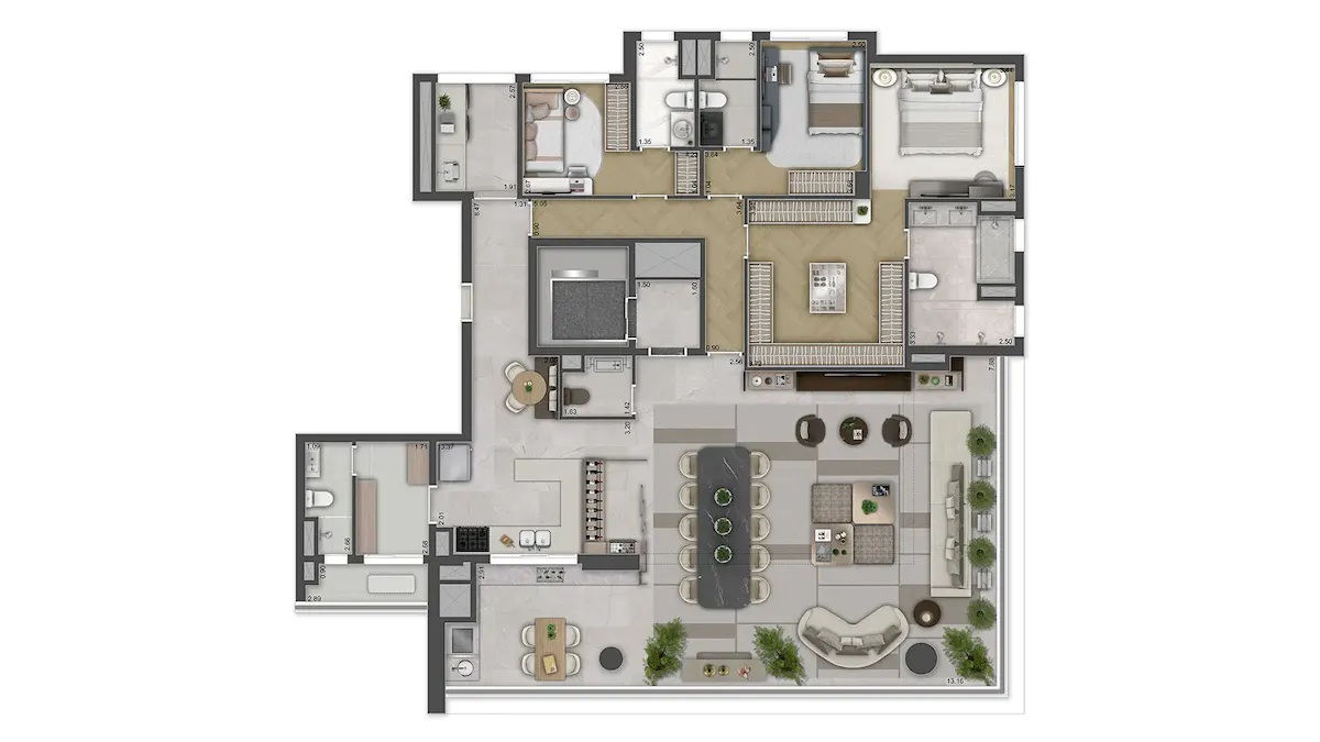 Haus Mitre Edition NY - Planta Planta Opção 4
